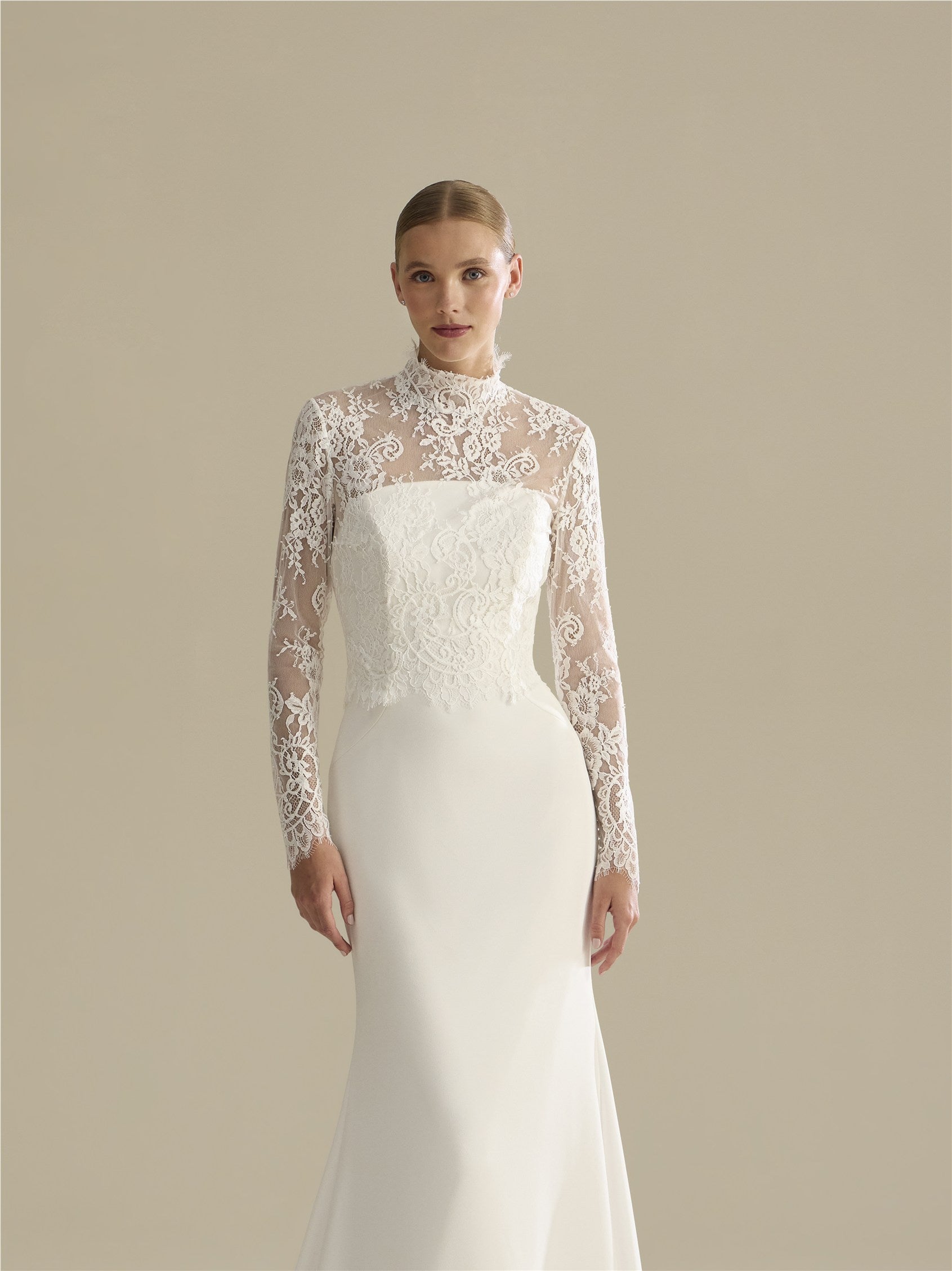 Parte frontal jaqueta em renda JACK-LA27.