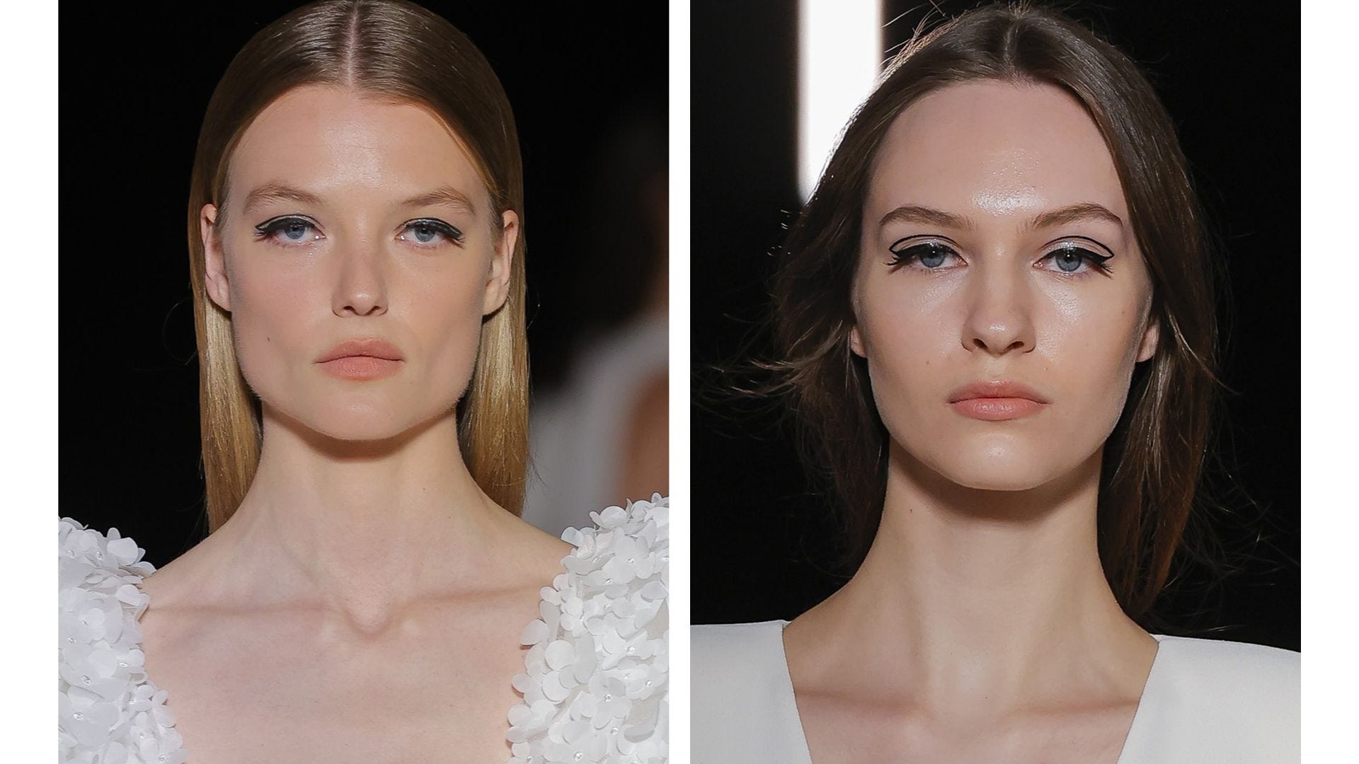 Mujer con un vestido de novia palabra de honor al aire libre apoyada en un coche rojo