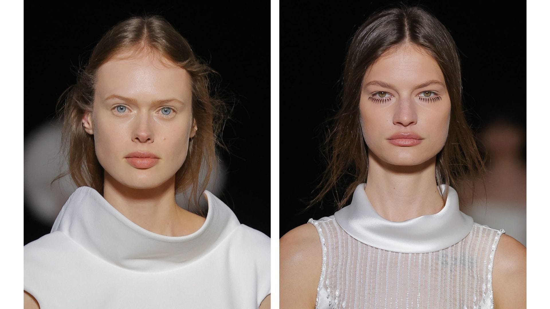 Mujer con un vestido de novia palabra de honor al aire libre apoyada en un coche rojo